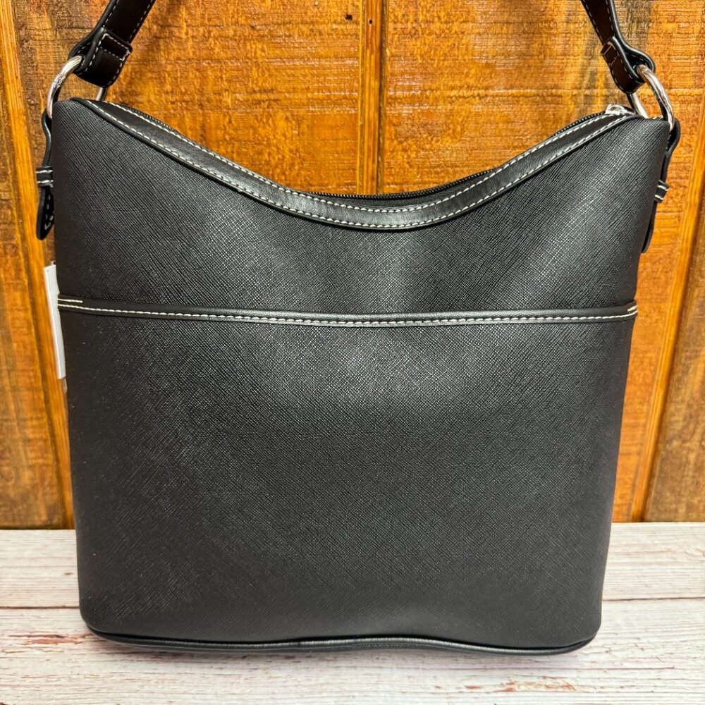 GIANI BERNINI Saffiano Faux Leather Medium Hobo Bag - Picture 2 of 6